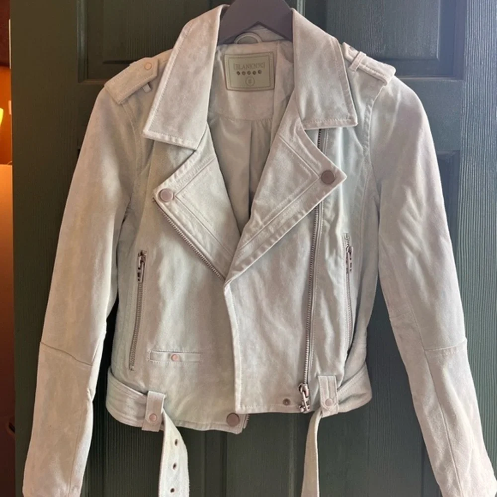 Blank NYC turquoise suede Moto Jacket - Picture 1 of 1
